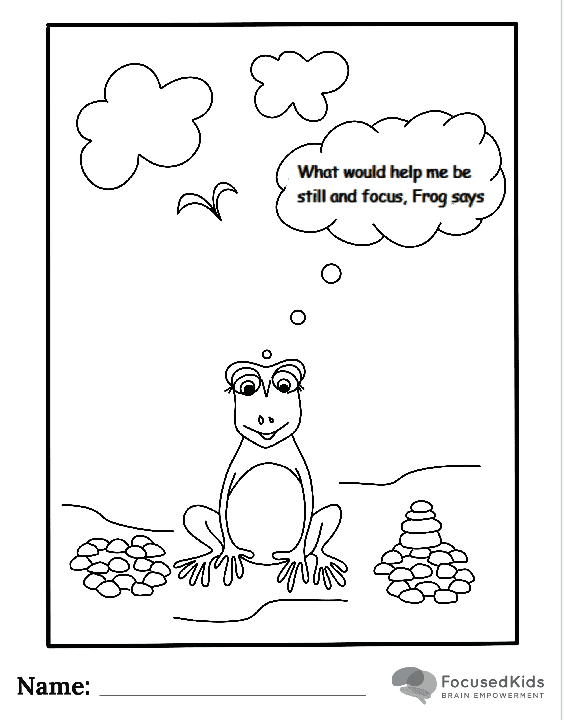 FocusedKids Coloring Page Download: Frog